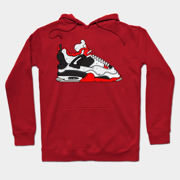 Air Jordan 4 Retro Red Cement Hoodie by Franjos